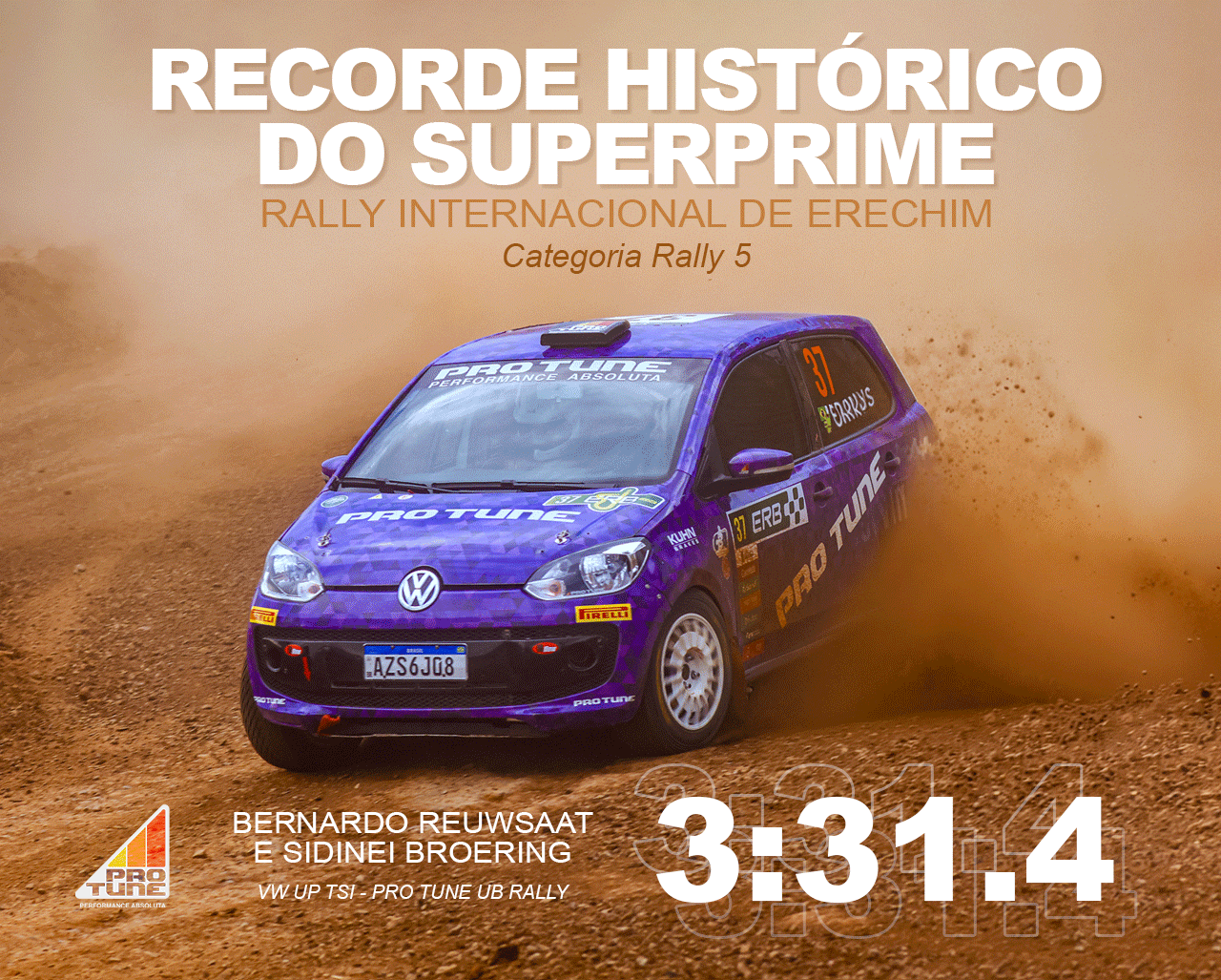 Pro Tune UB Rally Quebrando recordes no Erechim Rally Brasil 2026 com o poder da preparação